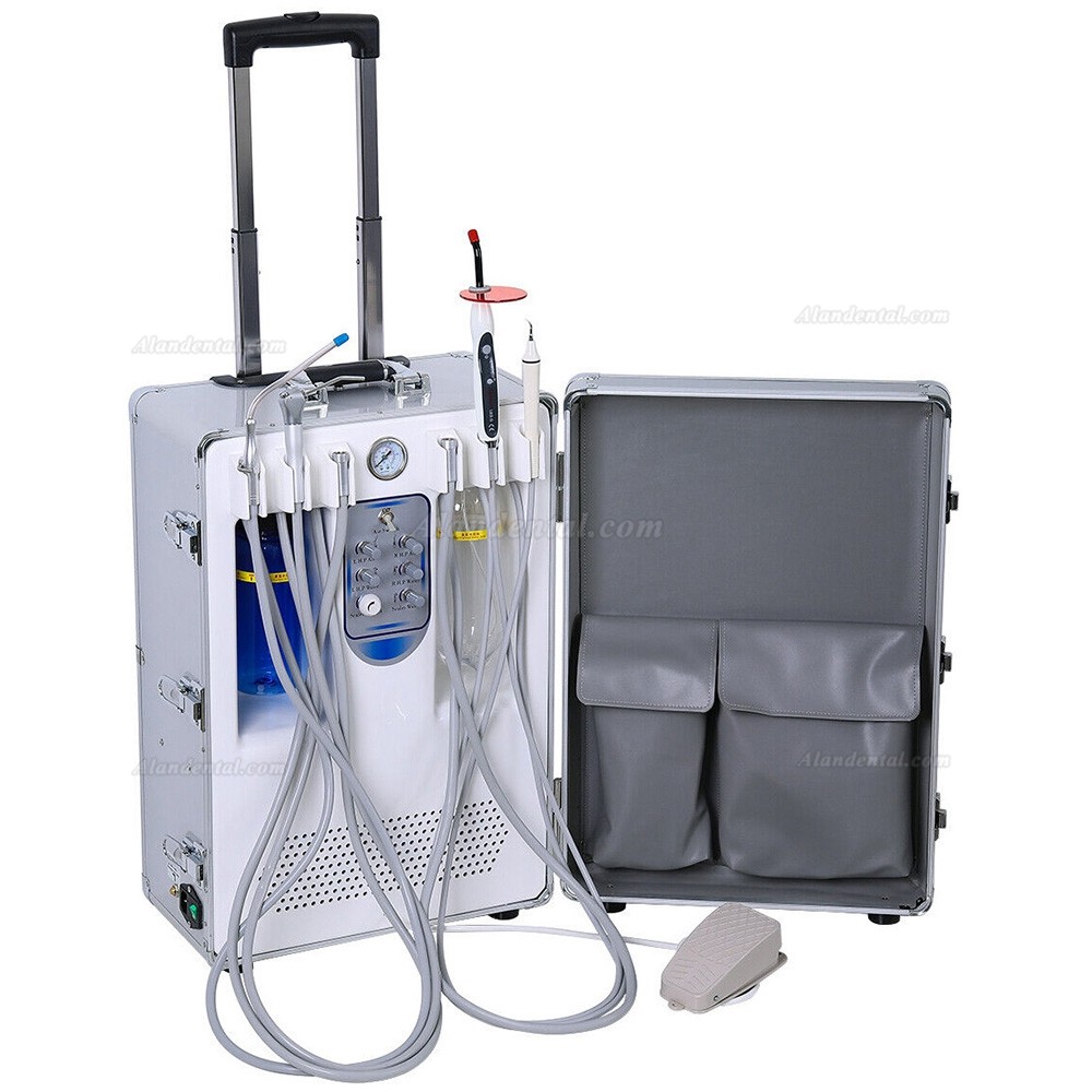 BEST® Portable Dental Unit BD406 W/ 3-Way Syringe+Suction+LED Curing Light+HP Tube